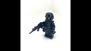 Police SWAT Minifigure Special Army Gun Unit Officer Black | Custom Made | Compatible With LEGO