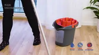 Швабра для мытья пола 160 см и насадка из вискозы Bucket Nordic Stream