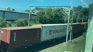 Passing a Qube intermodal at syd freight yard