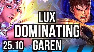 LUX vs GAREN (MID) | Rank 7 Lux, 9/2/6, Dominating | EUNE Challenger | 25.10