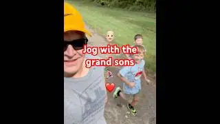 Jog with the grands!  Fun time. Mid way I wasn&rsquo;t sure I could get them back, lol!