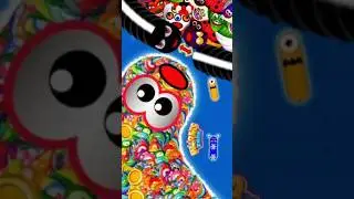🐍One mistake = GAME OVER 😱#slitherio#wormatio#games #youtubeshort #india #gujarat #Short#snack#worms