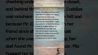 Practice English Listening | Short Story | Beginner level: The Lost Teddy Bear