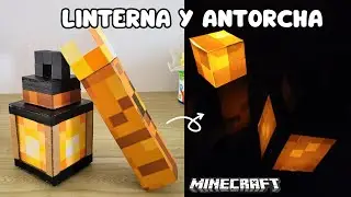 Como hacer la Antorcha y Linterna de Minecraft 🕯