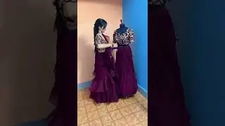 Wine color organza lehengasaree #behindthescene #studio #drapingsaree #organsasaree #dreamyboutique