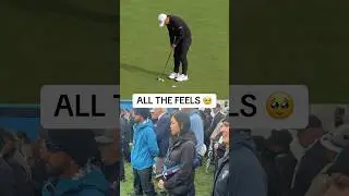 Kat Morikawa watches on as her husband wins at Pebble Beach.