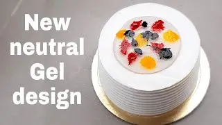 New neutral Gel design | Neutral gel cake | gel cake | gel icing | piping gel | neutral gel cake