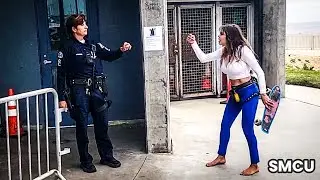 Daisy, The Venice Healer, Confronts LAPD Sergeant Over Tiny Home Demolishing