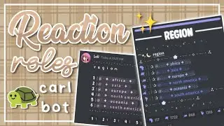 discord reaction roles using carl bot tutorial | lenility ✰
