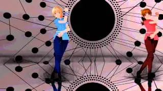 [MMD]:Moriko and Kira-HYBRID