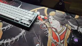 Tenjin Izanami Deskmat | PC/Laptop Desktop Setup | Monokei TGR 910 V2 ME | GMK Honor | Aflion Panda