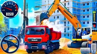 🔥New Large City Road Construction Gameplay 🚧 - Android Gameplay