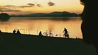 Sunset Admist of The Mighty River Brahmaputra🌊🌄