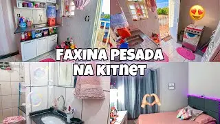 FAXINA PESADA | MUDEI OS ARMÁRIOS DA COZINHA + COLOQUEI CORTINA E CABECEIRA NO QUARTO + DECORAÇÃO 😍