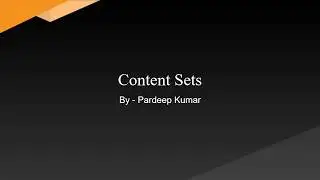 Content Sets in Informatica Data Quality