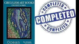 Circulism Art Books Color by number Ocean by Ajay Quinnell completed