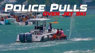 Reckless Jet Ski Pulled Over! #jetskilife #JetSkiChase#policestop #JetSkiPullover#oceanpolice