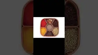 Clazkit Plastic Square 7 Sections Multipurpose Masala Rangoli Dabba Box Set, Spice Box Set l #shorts