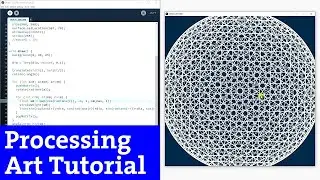Ep.16 Processing tutorial | Line of Symmetry | Circle Pattern | Sacred Geometry (Creative Code Art)