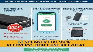 iPhone Speaker Muffled After Water &ndash; Actual Fix (Not Sound Test)