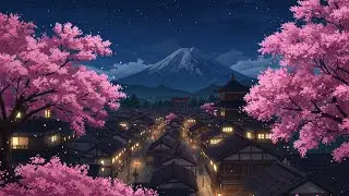 Tokyo Night 🌸 Soft Piano LoFi Beats Under Cherry Blossoms | Peaceful & Nostalgic Chill Music