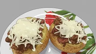 Картошка в мундире с сырной шапкой. Простой рецепт.Jacket Potatoes with Cheese Topping.Easy Recipe