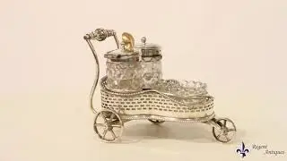 Antique Victorian Silver Plated Motoring Cruet Set 19th C