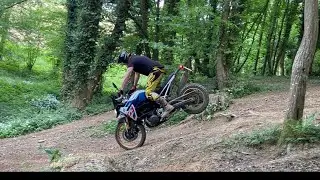 Rolling Stoppie on BMW F900GS at Tricks In the sticks #adventurebike #bmwmotorrad