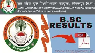 Sant Gahira Guru University Ambikapur results | B.sc Final year 2021