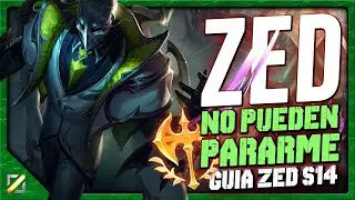 🧠 TE EXPLICO COMO CARRILEAR con ZED en la S14 MID en ESPAÑOL |  ¡¡SE CAE EL MAPA A TROZOS!! 👑