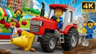 LEGO City Farm Tractor Goes Rogue! (Driver Sleeping) 🚜💤💨