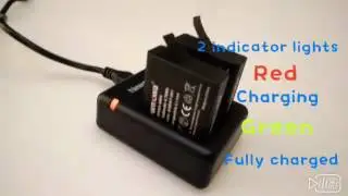 Newmowa battery and dual charger for Hero5