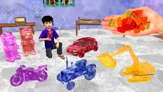 जादुई चिपचिपा भालू वाहन Magical Gummy Bear Vehicles Khilona New Funny Comedy Video