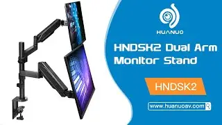 HUANUO HNDSK2 Dual Arm Monitor Stand Adjustable Height for 17-32 Inch Screens