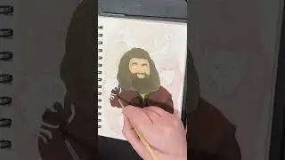 coloring Hagrid #harrypotter #harrypotterfan #hagrid #potterhead #hogwarts #harrypotterworld #art