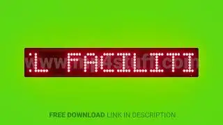 Use Hotel Facilities During Designated Hours Scrolling Red Dot Matrix LED Text Animation on Green Sc