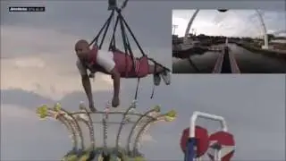 World's tallest Sky Coaster, Florida, Orlando - GoPro footage and also from base (below)