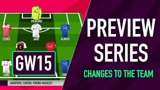 Gameweek 15 Preview | CHANGES TO THE TEAM | Fantasy Premier League 2016/17