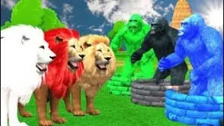 Fountain Animal 3dgames  | paint and animal gorrila |