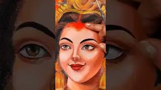 Maa Durga Acrylic Painting 🙏🏻 ~ #shorts #maa #durga #durgamaa #acrylic #painting