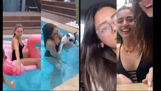 Sıla T&uuml;rkoğlu's pool pleasure Poolside sharing🌻💞 #sılat&uuml;rkoğlu #halilibrahimceyhan #keşfet #emanet