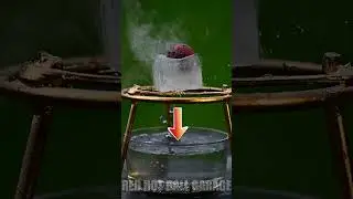 Red Hot Ball vs Ice Cube #satisfying #experiment #science #rhcb