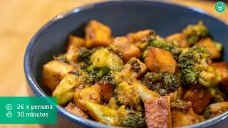 BRÓCOLI y TOFU con salsa de CACAHUETE | Cocinandoporlavida