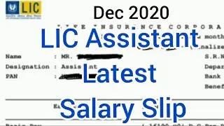 LIC Assistant 2020 Latest Salary Slip | LIC Assistant Job Salary | LIC AAO Salary | LIC ADO Salary