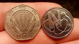 THE 2 NHS COINS IN UK CIRCUALTION - 1998 NHS 50P + 2018 NHS 10P COINS