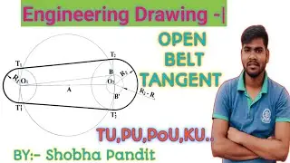 Open Belt Tangent|Draw common line tangents to given two circles|Tangent|EGD|Nepali|Shobha Pandit