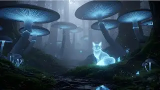 The Enchanted Mushroom Forest at Night 🌌 | Dark Ambient | Mystical Fox Atmosphere