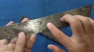 Golok Banten Berajah Spesial Mantap, punggung bergaris unik pamor sulangkar