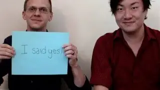 Alex & Jono's Flashcard Wedding Announcement