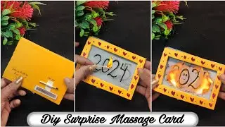 DIY Secret Massage Card | Viral Surprise Fire 🔥 Card Ideas | Happy New Year Card 2025 |